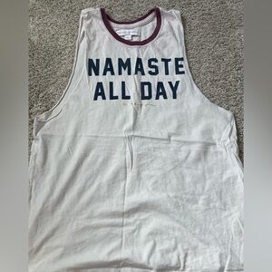 Spiritual Gangster Cream and Burgundy Tank Medium